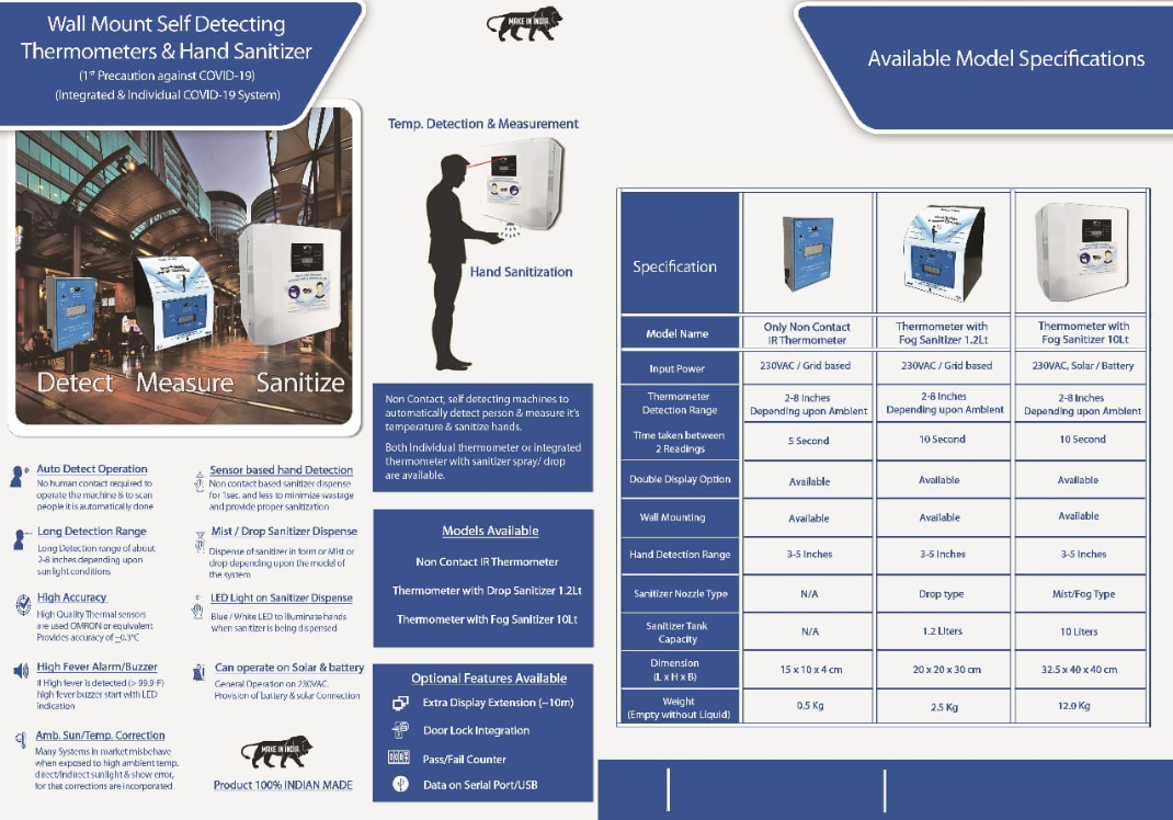 Automatic Temperature And Sanitizing System